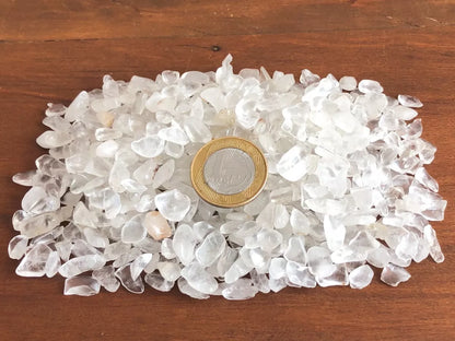 Cascalho De Pedra Cristal Natural Rolada - 500g