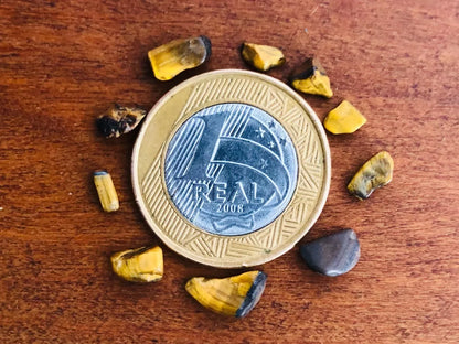 Cascalho De Pedra Olho De Tigre Natural Miúdo 01 - 500g