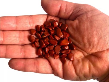 Cascalho De Pedra Jaspe Vermelho Natural Rolada 500g