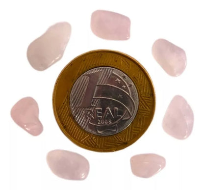 Cascalho De Pedra Quartzo Rosa Natural Rolada 500g