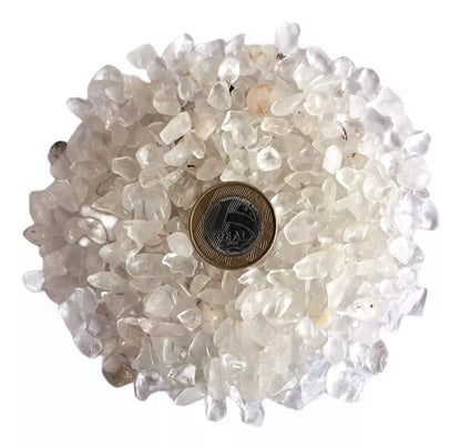 Cascalho De Pedra Cristal Natural Rolada - 500g