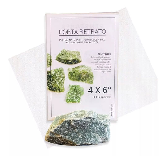 Porta Retrato 10x15 Pedra Natural Quartzo Verde