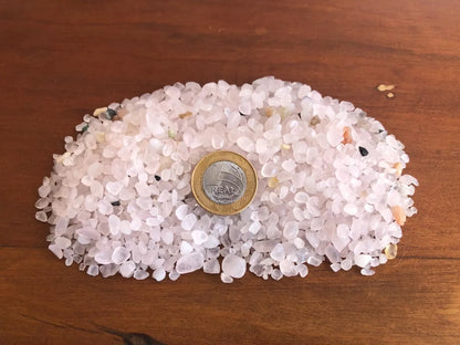 Cascalho De Pedra Quartzo Rosa Natural Miúdo 01 - 500g