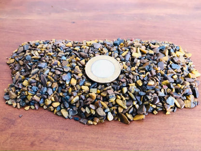 Cascalho De Pedra Olho De Tigre Natural Miúdo 01 - 500g