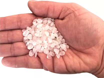 Cascalho De Pedra Quartzo Rosa Natural Miúdo 01 - 500g
