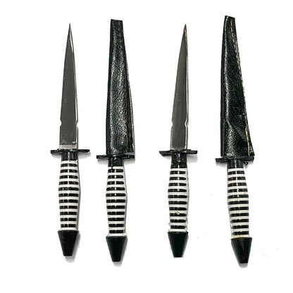 Punhal 12 cm Preto/ Branco Exú das Almas - Loja Velas de 7 Dias
