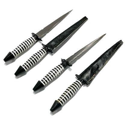 Punhal 12 cm Preto/ Branco Exú das Almas - Loja Velas de 7 Dias
